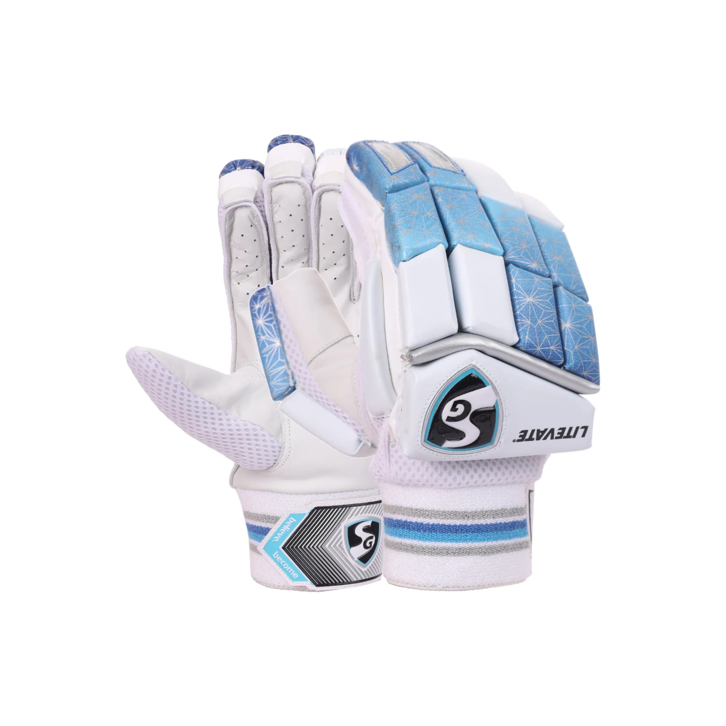sg litevate white batting gloves